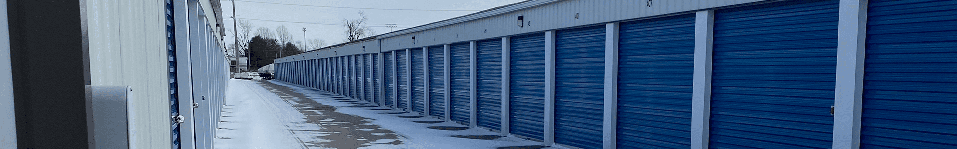 A row of My Storage America self-storage units