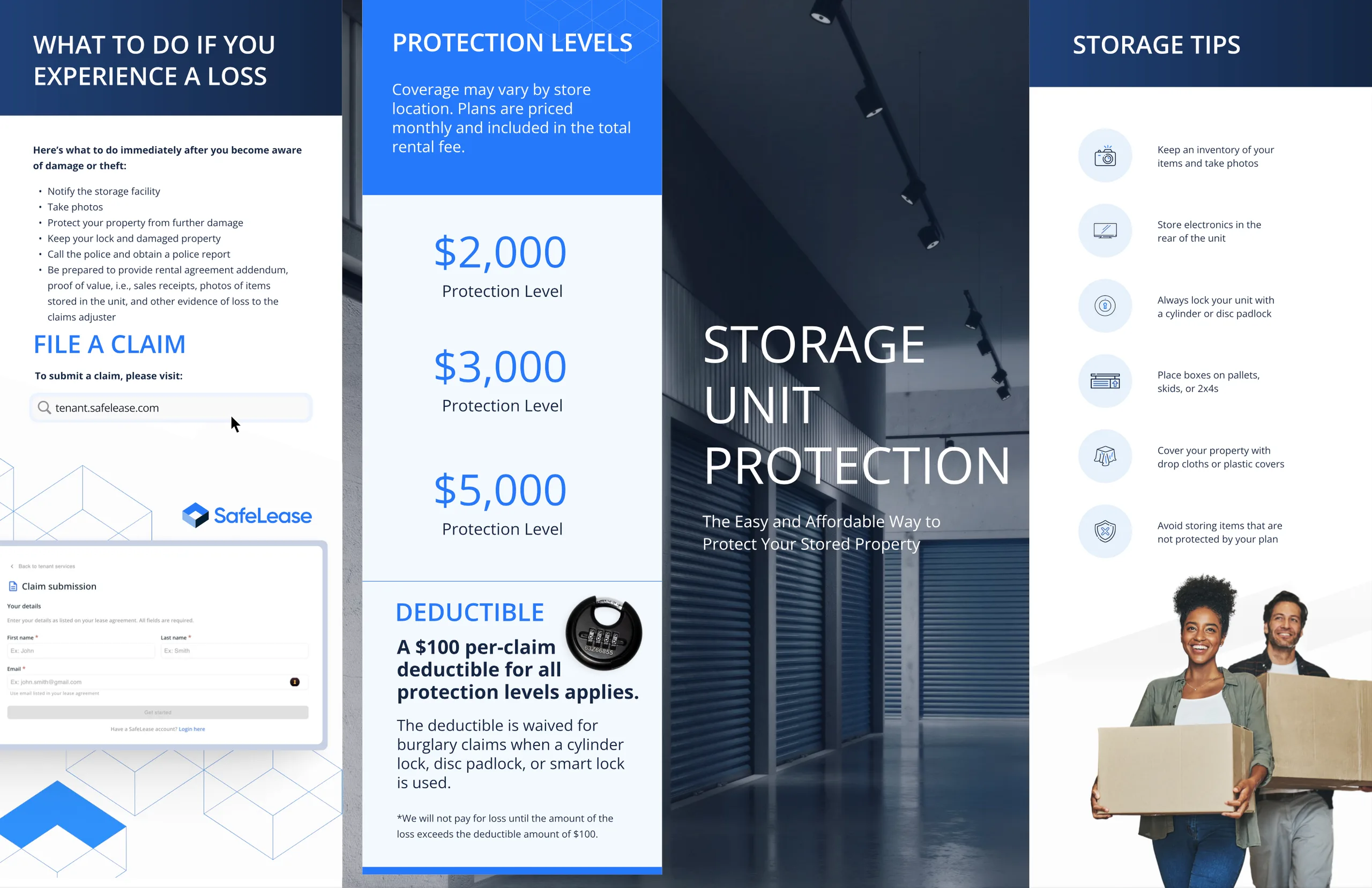 Tenant protection plan brochure, page 1
